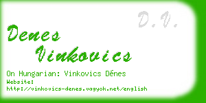 denes vinkovics business card